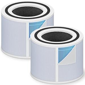 Core 300 Smoke Remover Replacement Filter for LEVOIT Core 300 / Core 300S / Core300-P Air Purifier, 4-in-1 H13 True HEPA, High-Efficiency Activated Carbon, Core 300-RF-SR (Blue), 2 Pack