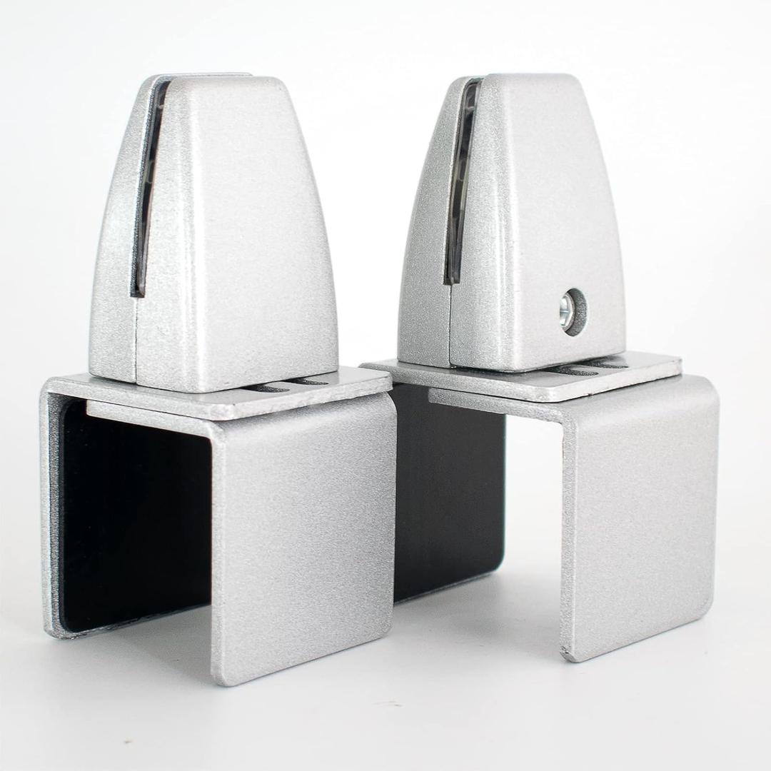 Aluminum Vertical Clamp Partition Board Acrylic Desk Divider Support Clamp for Clear Shield for Desktop Countertop Reception