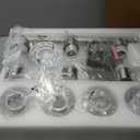 6-Light Bathroom Vanity Light, Brushed Nickel Vanity Lights for Bathroom, Bathroom Lights Fixtures Over Mirror, Large Vanity Light Over Mirror Modern Wall Sconce with Clear Glass Shade