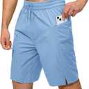 AI'MAGE Men's Quick Dry Swim Trunks with Zipper Pockets Beach Shorts Bathing Suits for Men - Mesh Liner