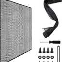 Rv Screen Door Protector, Lightweight Foldable Nylon Mesh Door Guard, Scratch-Resistant Screen Cover for Dogs & Kids, Easy Install Travel-Friendly Camper Entrance Protection, Black