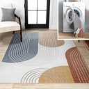 JONATHAN Y Machine Washable Multi Indoor Area Rug 5X8 ft, Arches Contemporary Minimalist for Living Room, Bedroom, Kitchen, Office, Easy-Cleaning, High Traffic, Pet-Friendly, Non-Shedding (WSH312A-5)