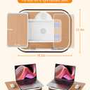 Lap Desk with Storage Cushion Washable - with Magnetic Mouse Pad, Scented Cotton Pads - Multi-Functional Lap Desk for Home Office Couch Bed -Fits Up to 15 Inch Laptop