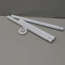 AIZESI Shower Curtain Rod, Adjustable 42-74 Inch Spring Tension Shower Rod, 1" Diameter Tension Curtain Rod No Drilling, Anti-Slip, Premium Stainless Steel Anti-Rust, White