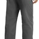 Mens Track Pants Quick Dry Lightweight Joggers Athletic Running Pants Zipper Pockets (Gray, S)