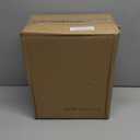 Small Wood Garbage Can, Farmhouse Rectangular Garbage Can Waste Basket, Rustic Distressed Reclaimed Wood Wastebasket, Vintage Wooden Garbage Recycling Bin Storage Basket with Metal Handles (Natural)