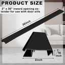 Threlaco 1 Pack 36 Inch Door Threshold Extender Strip, Black