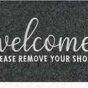 AAZZKANG Large Welcome Mats for Front Door 36"x24" Non Slip Shoes Doormat Easy to Clean Rubber Backing Entry Mat for High Traffic Areas Grey