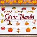 Xuhal 20 Pcs Thanksgiving Garage Door Magnets Decoration Fall Magnets for Garage Door Autumn Outdoor with Grateful Blessed Thankful Magnet Sticker for Car Refrigerator(Give Thanks)