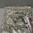 Vintage 3x5 Washable Rug for Entryway, Super Soft Taupe Brown Entryway Rug with Non-Slip, Printed Faux Wool Floral 3x5 Area Rug Thin Floor Carpet for Kitchen, Bedroom, Living Room