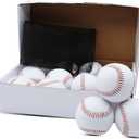 Magicorange Baseball, 8 Pack Training Baseballs Unmarked Practice Rubber Core Baseballs for Hitting, Soft Toss, Batting, Fielding, Pitching