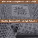 COCOER Waffle Bathroom Runner Rug, Super Absorbent Bath Mat, Machine Washable Non Slip Bath Rug with Tassels, Soft Bathroom Mat for Laundry Room Bedside Hallway, Grey 24" x 48"