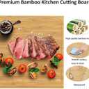 Bamboo Cutting Board with Lip, 17.3"x13.4" Bamboo Wood Over the Counter Sink Cutting Board Kitchen Serving Board with Counter Edge,Perfect for Vegetables, Fruits, Meats, Cheeses