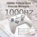 PeriphX Wireless PC Controller with 1000Hz Polling Rate, Switchable Hall and Tactile Triggers（Long/Short Travel Triggers）, Hall Joysticks, Turbo, Macro, RGB Lighting, 2.4G Bluetooth Wired, Compatible with Windows PC/ Switch1,2/Steam Deck/Android/iOS