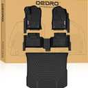 OEDRO Floor Mats Set Fits for 2016-2021 Jeep Grand Cherokee / 2022 Jeep Grand Cherokee WK, Custom Fit Black TPE All Weather Front & Rear Row Trunk Liners Car Floor Mats Set