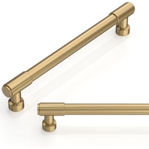 10 Pack Champagne Bronze Cabinet Pulls 6.3 Inch(160mm) Kitchen Cabinet Handles Cabinet Hardware for Drawer Pulls