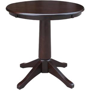 International Concepts 30" Round Top Pedestal Table-28.9" H, Rich Mocha, unspecified