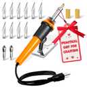 30W Electric Hot Knife Cutting Tool  Fast Heating Plastic Cutter Tool for Foam, Resin, Mesh | Includes 10 Blades, 2 Blade Holders, 1 Wood Burning Tip & Stand | Great Valentines Day Gift For Crafts