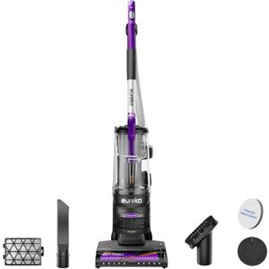 Eureka FlexReach Powerful Upright Vacuum Cleaner for Carpet and Hard Floor, Lift-Up Vacuum with Large Dust Cup, Anti-Tangle, NEU651PL, Purple