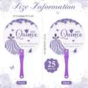 25 Quinceanera Party Favors for Guests Quinceanera Hand Fans Bulk Christmas Plastic Handheld Fans Mis Quince Gift for Girls Sweet 15 Birthday Party Decor Gift Adults Souvenirs (Purple)