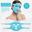 ZNCUETD Cold Face Eye Mask Ice Pack Reduce Facial Puff, Dark Circles, Gel Hot Heat Cold Compress Pack, Face SPA Gift for Woman Sleeping, Pressure, Headaches, Skin Care, Post Laser Cosmetic Care