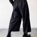 OYOANGLE Men's Skirt Pants Tie Waisted Wide Leg Cropped Harem Pants Y2k Hipple Trousers, Size XXL