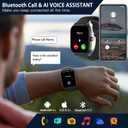 Smart Watch for Women Men(Answer/Make Call), Smartwatches with Heart Rate/SpO2/Sleep/Stress Monitor, IP68 Waterproof Activity Tracker for Android iPhone, 100+ Sports Fitness Watches (Black, 1.85")