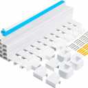 Cord Hider, RAZCC 315 Inch Cable Cover Raceway Kit for Cable Management, Wire Covers for Cords, Cord Covers for Wires on Wall, Simple and Easy Installation, 20 Pack Wire Hider, White