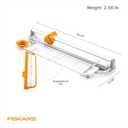 Fiskars Rotary Bypass Trimmer, Self-Sharpening Blade with Aluminum Rail, 12-Inch