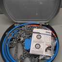 Snow-Chains Auto Fixing 1 Min Quick Fit Easy Installation Tire-Chains, Gifts for Safety, Portable Reusable Universal Emergency Tire Traction Chain for Passenger Car and SUV - Set of 2 (XM-140)