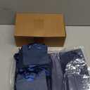 Qilery 50 Pcs Wedding Paper Gift Bags Bulk with Tissue Paper Small Gift Bags with Handle and Tags for Birthday Wedding Mothers' Day Party Business (Navy Blue, 4.7 x 2.4 x 3.9'')