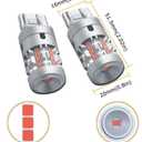 T20 W21/5W W21W 7443 7440 LED Bulbs Red Built in Resistor with 6000LM Extremely Bright for Car Brake Tail Light, 2 Pack