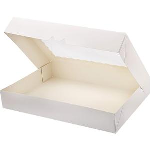 20-Pack 16" x 11" x 2.5" Bakery Boxes with Window Hold 12 Donuts, Auto-Popup Large Cookie Boxes, Treat Boxes for Pastries (White)