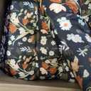 DANGHOOGY Outdoor/Indoor High Back Chair Cushion, Waterproof Outdoor Rocking Chair Cushion with Ties, Tufted Replacement Seat Cushions for Outdoor Furniture, Black Floral, Pack 2