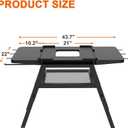 Adjustable Grill Stand for Ninja Outdoor Woodfire Series OG700 OG800 OG900 Series OO101 Woodfire Pizza Oven, Grill Cart for Ninja MO201 Artisan Pizza Oven, Replace for Ninja XSKUNSTAND Outdoor Stand