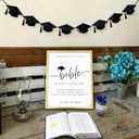 Yookeer 8.9 x 6.9 Inch Graduation Bible Guestbook Class of 2026 Graduation Christian Gift Gold Guestbook Decorations Floating Picture Frame Grad Sign Table Decor Graduate Party Supplies