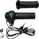Ridstar Q20 Ebike Twist Throttle 48V, 3-Pin Plug & Play, LCD Display with Key Lock, Waterproof Throttle Grips for E-Bike Scooter Motorcycle