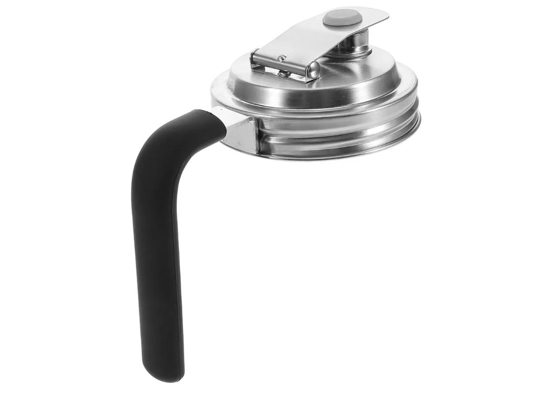 LABRIMP Airtight Stainless Steel Jar Lid Handle Leakproof Cap for Wide Mouth Jars Food-grade Seal Cover for Fresh Beverages and Easy Pouring Compatible Canning and Storage