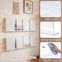 2 Pack Clear Acrylic Magazine Holder Wall, Brochure, 24 Inch