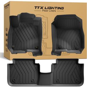 Floor Mats Fit for Honda HRV 2026 2025 2024 2023 Sport/LX/EX-L (Gasoline & Hybrid) & for Acura ADX 2025-2026, All Weather TPE Custom Fit HR-V Anti-Slip Floor Liners, 1st & 2nd Row, Black