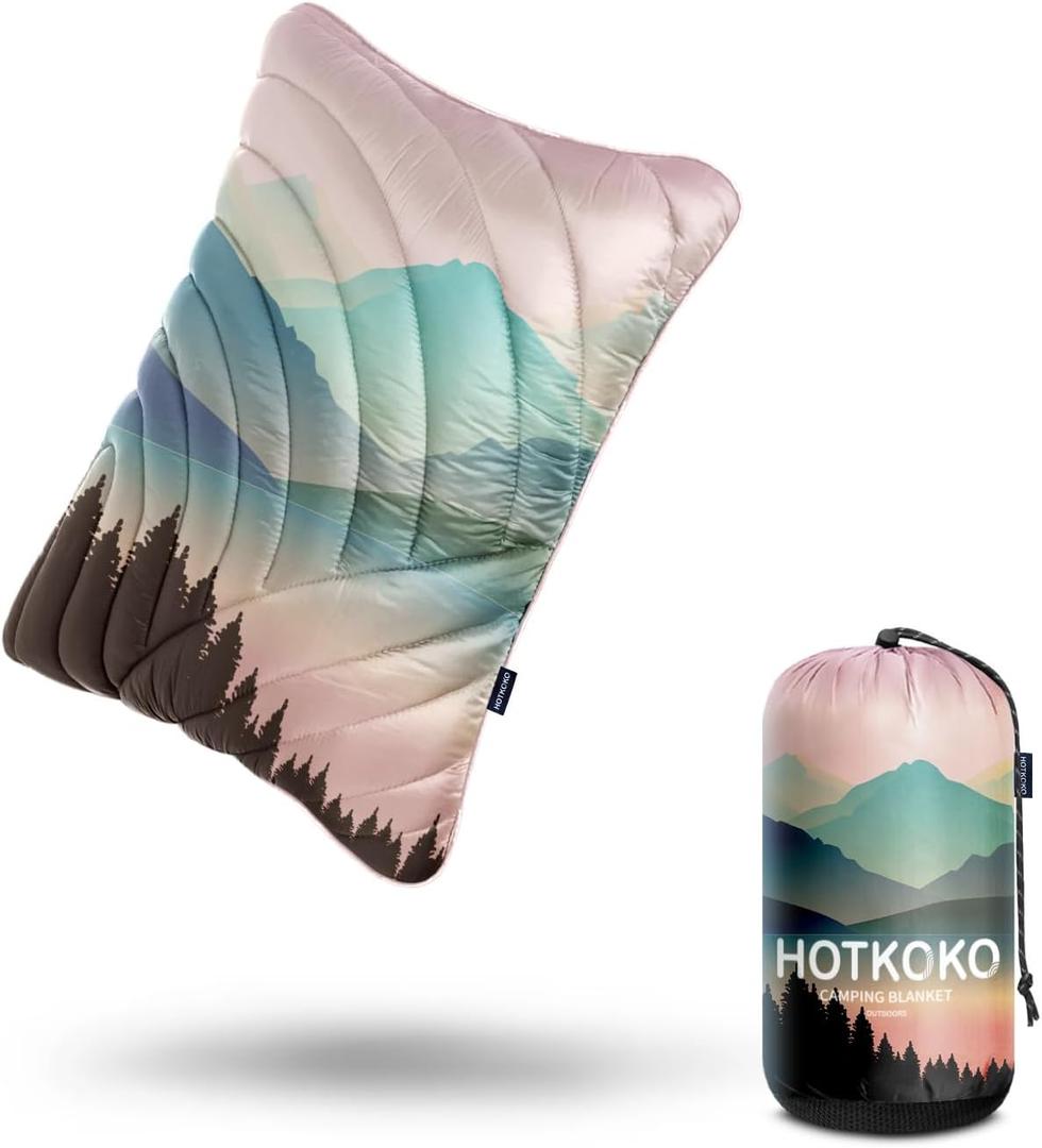Camping Pillow,Supportive Compressible Travel Pillow Large Size Lightweight Camp Pillow with Storage Bag for Camping,Hiking,Backpacking,Airplane (Large(15.7''X19.6''), Cas-pink)