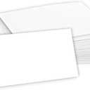 Hamilco White Cardstock Paper for Tent Place Cards  3.5" x 2", 80 lb Cover, Blank Folded Name & Table Cards, Events & Weddings, 100 Pack