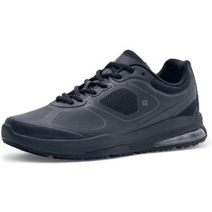 Shoes for Crews Men's Slip-Resistant Work Sneakers - Comfortable, Non-Slip Shoes for Men in Food Service, Healthcare, Retail, Maintenance - Evolution II, Size 11 Black