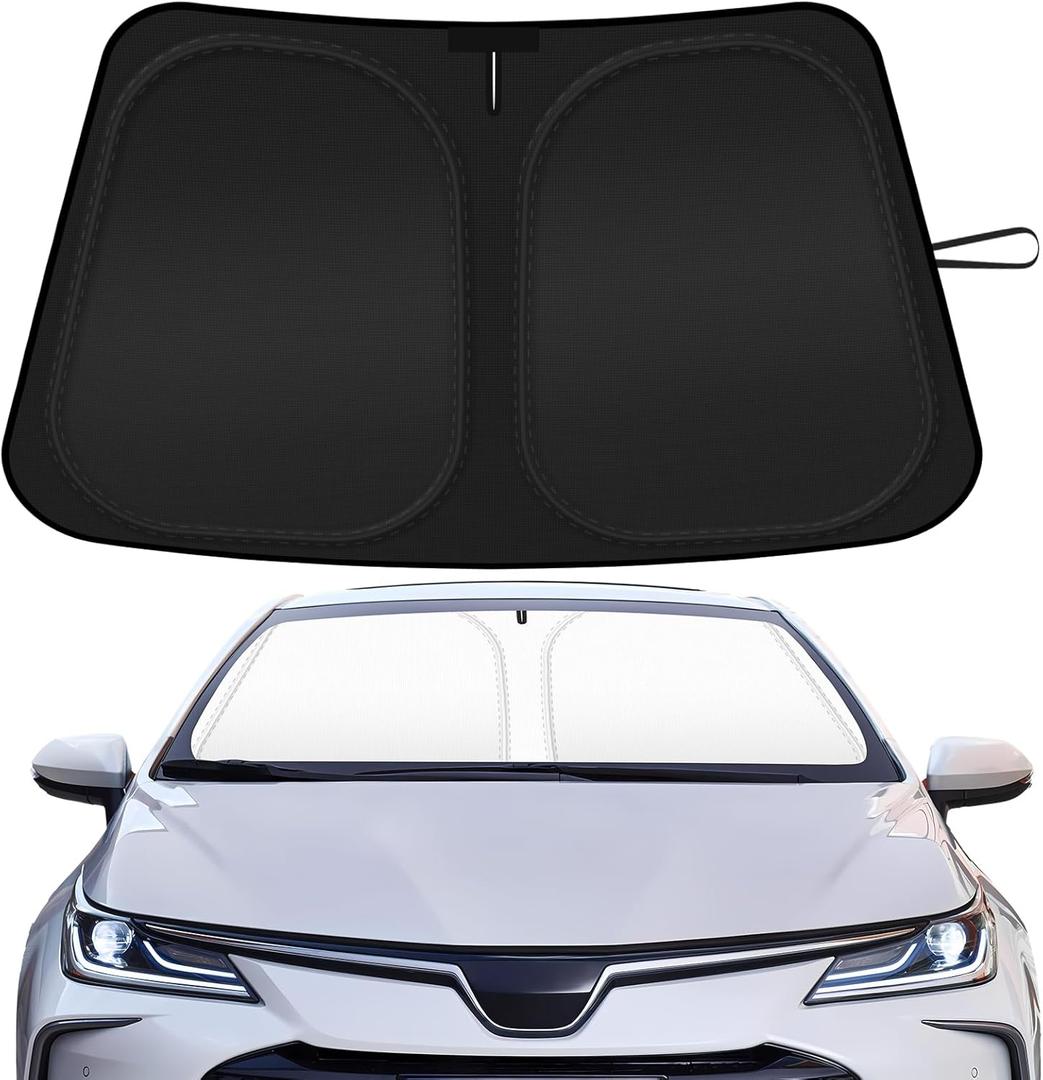 Car Windshield Sun Shade Compatible with 2020 2021 2022 2023 2024 2025 2026 Toyota Corolla Accessories Foldable Front Window Sunshade Custom Windshield Cover Sun Visor Block UV Rays