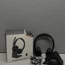 (2025 Upgraded) Wireless Headset with Mic for Work, Bluetooth Headset with Noise Canceling Microphone with Dongle, Charging Base & Mic Mute, Wireless Headphones for Work from Home/PC/Computer (Black)