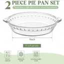 Uiifan 2 Packs 9 Inches Mini Glass Pie Pan for Baking Clear Pie Plate with Handles Round Glass Dish for Baking and Serving, Snacks, Salads, Desserts