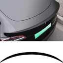 Glossy Black P-Style Rear Spoiler Wing for Tesla Model 3 (2016-2022) | Performance Trunk Lid Tail Wing | Model 3 Exterior Accessories