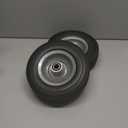 8-Inch Flat-free Tire, 2.50-4 Solid Tire and Wheel, 5/8" Bearings, 2.2" Offset Hub for Hand Truck Garden Wagon Trolley Dolly Replacement, 2 Pack