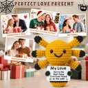 Funny Couples Gifts for Him, Cute Love Gift for Boyfriend Husband Men Valentines Day Anniversary Birthday Christmas Long Distance Relationship LDR, Handmade Crochet Spider