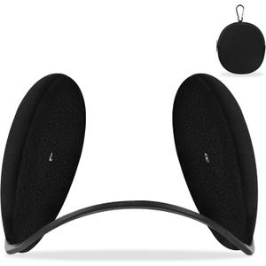 F Flammi Unisex Behind the Head Ear Muffs Foldable Winter Ear Warmers for Women & Men Ear Protection for Cycling Under Helmet